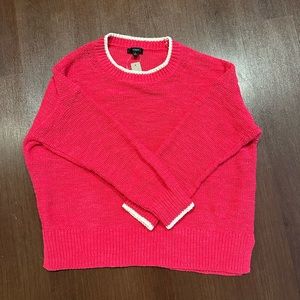 Pink J. Crew crew neck sweater